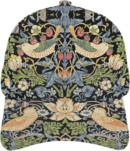 Pastel Cornflowers Floral Baseball Cap Dad Hats All-Over Print Fashion Accessory 100% Polyester Adjusts to Fit Most