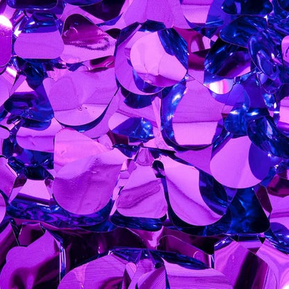 Anderson's Purple Metallic Floral Sheeting, 15 Ft. Parade Float Decoration for Trailers, Parties, Weddings, Proms, Photo Backdrops & Events – Shiny Fringe Garland for Indoor/Outdoor Use