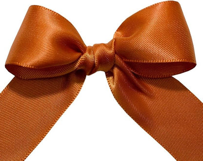 Morex Ribbon Double Face Satin Ribbon 7/8" X 50 YD Copper Ribbon for Gift Wrapping, Birthday Gift Cards, Satin Dress for Women, Silk Ribbons for Crafts, Wedding Gifts for Couple
