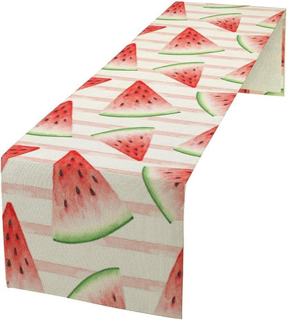 Watermelon Table Runner,Summer Fruit Tropical Birthday Party Decoration Dining Room Home Kitchen Table Decor 13 x 70Inch