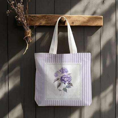 Flowers Tote Bag Gifts for Women, Canvas Aesthetic Reusable Grocery Bags Shopping Bags