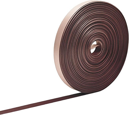 3/8 Ribbon, Burgundy & Vanilla Two-Tone Double Faced Satin Ribbon for Gift Wrapping, Flower Bouquet, Bow, Hair, Wedding, DIY Crafts, Holiday Party Decorations, 30 Yards Total