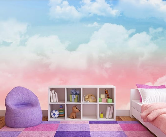 Cloud Wallpaper Mural for Girls' Bedrooms Kids Rooms Nursery（Not Peel and Stick）