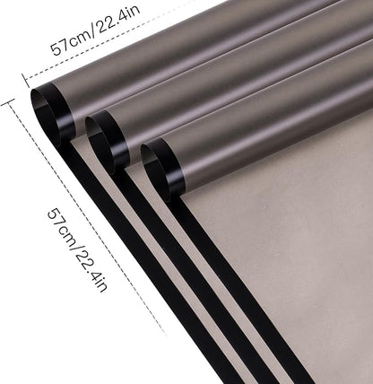WRAPAHOLIC 20 Sheets Flower Wrapping Paper - 22.4 x 22.4 inch Black Border Water-Resistant Floral Bouquet Wrapping Paper, Florist Supplies Packaging Paper for Wedding Birthday Gift DIY