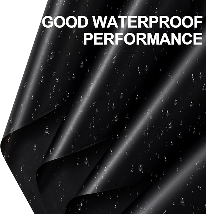 WRAPAHOLIC 20 Sheets Flower Wrapping Paper - 22.4 x 22.4 inch Pure Black Water-Resistant Floral Bouquet Wrapping Paper, Florist Supplies Packaging for Wedding Birthday Gift DIY
