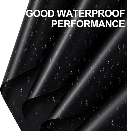 WRAPAHOLIC 20 Sheets Flower Wrapping Paper - 22.4 x 22.4 inch Pure Black Water-Resistant Floral Bouquet Wrapping Paper, Florist Supplies Packaging for Wedding Birthday Gift DIY