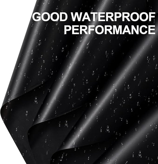 WRAPAHOLIC 20 Sheets Flower Wrapping Paper - 22.4 x 22.4 inch Pure Black Water-Resistant Floral Bouquet Wrapping Paper, Florist Supplies Packaging for Wedding Birthday Gift DIY