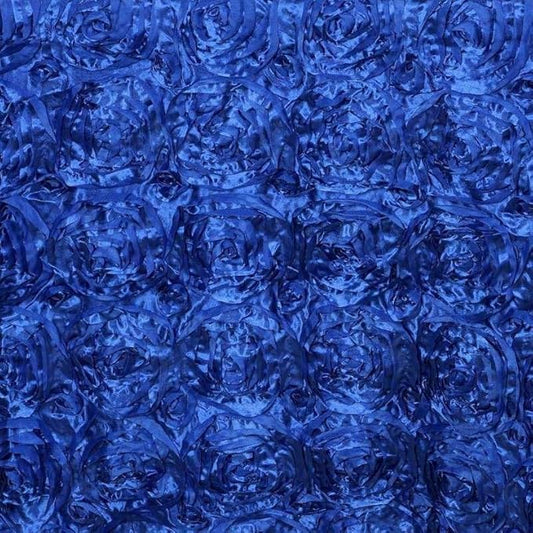 Efavormart Wonderland Rosette Premium Table Runners for Weddings Party Banquets Decor Fit Rectangle and Round Table - Royal Blue