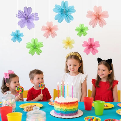 9 Piece Set Paper Flowers Decorations for Wall,3 Sizes 8-14 inch Flower Decor Flower Wall Giant Flowers for Decoration,Classroom Decor