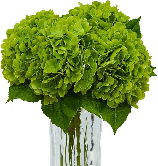4Pcs Hydrangea Artificial Flowers 21 Inch Real Touch Flowers with Stems Fake Artificial Hydrangeas Flowers for Bouquet Table Centerpieces Spring Decorations for Home