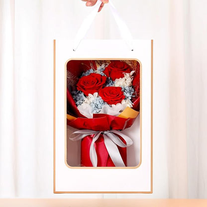 Jtoder Forever Flowers for Delivery, Preserved Flower Bouquets, Long Lasting Red Roses, Gifts Bouquet for Mother Wife Girlfriend on Festivals Birthday Anniversary