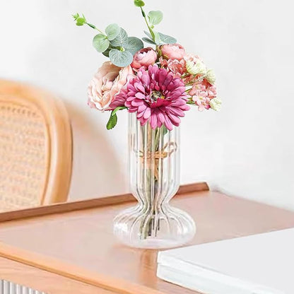 Zerzsy Artificial Flowers Bouquets, Mixed Pink Artificial Peonies, Fake Flower Bride Holding Flowers Faux Floral for Home Wedding Spring Decor