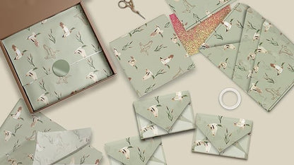 Pro Supply Global Ducks Printed Tissue Paper for Birthday Party Gift Bags or Boxes and Wrapping - Bulk Decorative Art Tissue Paper for Packaging and Gifting | 24 Sheets 20" x 30"