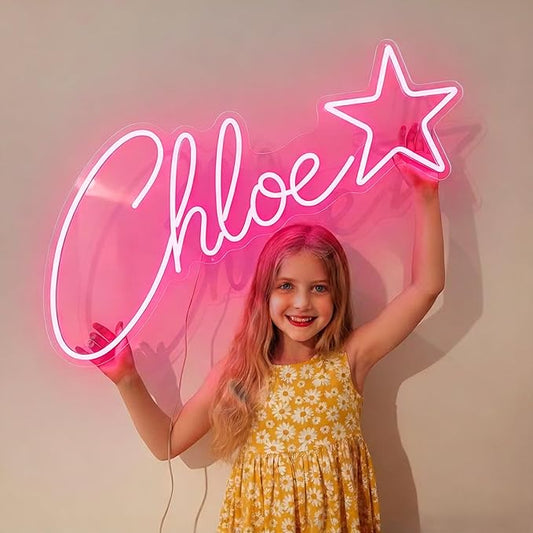 Custom Neon Sign Customizable LED Light for Wall Decor, Personalized Neon Sign for Bedoom Birthday Party Girl Boy Gift Name Logo Light up Sign Bar Home Business Shop