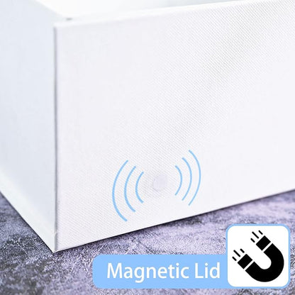 LIFELUM Christmas Gift Boxes with Lids for Presents 5 Pack White Gift Boxes 13.85 x 8.35 x 4.45 inch Large Gift Box Contains Card,Sticker,Ribbon, Shredded Paper Filler for Anniversary, Weeding Gifts