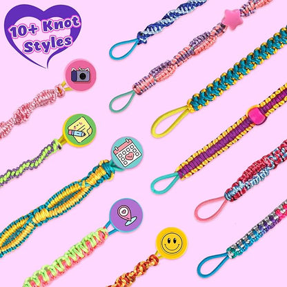 Hewaurorion Friendship Bracelet Making Kit Toys, Arts and Crafts String Maker Tool for Kids Ages 8-12, Bracelet DIY Christmas Birthday Present Gifts for Teen Girls (Purple)