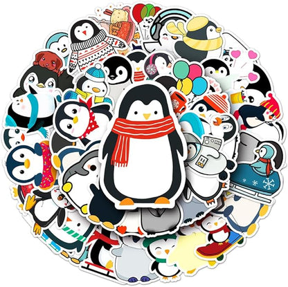 Penguin Stickers for Teens Boy Girls Kids|50 Pcs|Cute Cartoon Vinyl Waterproof Stickers for Laptop Computer Phone Tablet Luggage Flasks Water Bottle Bike Car Notebook,Lovely Decals Pack(Penguin)