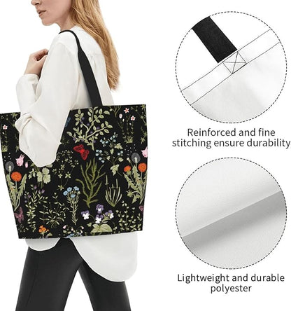 Sunflower Tote Bag For Women, Waterproof Shoulder Bags Big Reusable Grocery Handbag For Shopping Picnic Work Beach