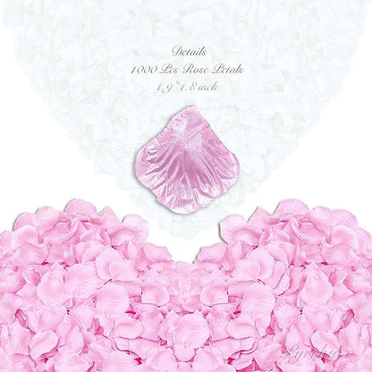 2000Pieces Rose Petals, Artificial Flower Petals Fake Rose Petals Silk Red Rose Petals for Romantic Night,Wedding,Proposal Anniversary Flower Decorations
