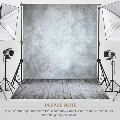 Professional Abstract Portrait Photography Backdrop,Wall with Wood Floor Backdrop for Kids Photography Baby Newborn Cake Smash Photo Shoots Hypoallergenic Fabric Photography Props(Grey-8x12ft)