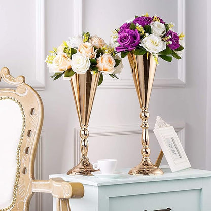 Sziqiqi Faux Silk Rose Flowers Artificial Flowers for Wedding Party Centerpiece Decorations Home Decorative Flowers, Pack of 2 Purple & White