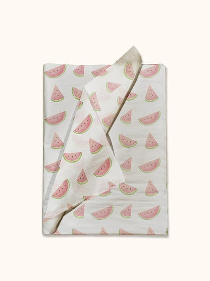 Pro Supply Global Watermelon Printed Tissue Paper for Gift Bags or Boxes and Wrapping - Summer Bulk Decorative Art Tissue Paper for Packaging and Gifting | 24 Sheets 20" x 30"