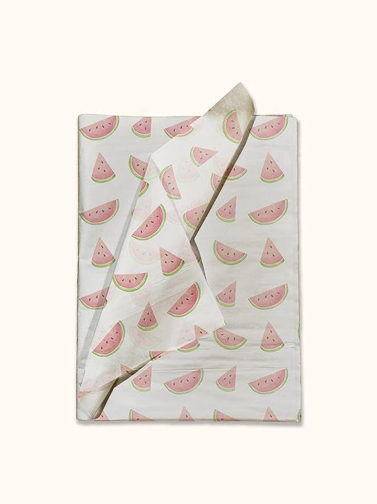 Pro Supply Global Watermelon Printed Tissue Paper for Gift Bags or Boxes and Wrapping - Summer Bulk Decorative Art Tissue Paper for Packaging and Gifting | 24 Sheets 20" x 30"