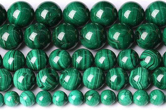 8MM 23PCS Natural Stone Green Malachite 3A Grade Gemstone Loose Beads for Jewelry Making DIY Bracelet