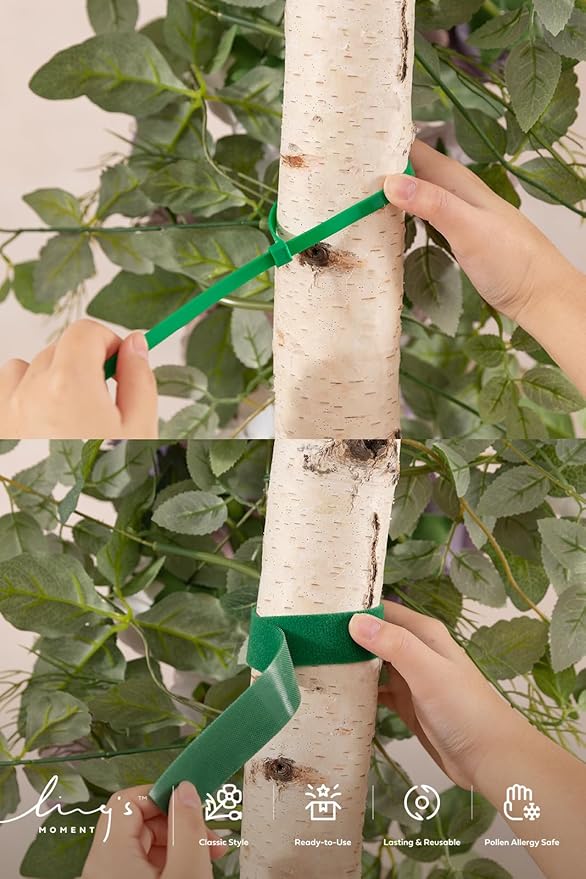 Ling's moment Wedding Arch Flowers - 6.5FT Floral Garland for Ceremony Arbor Backdrop Decoration - Artificial Rose Floral Swag for Sweetheart Table Birthday Party, Baby Shower, Lily White