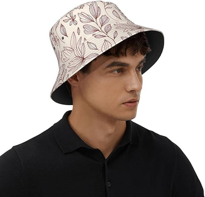 Rustic Autumn Cows and Pumpkins Bucket Hat Novelty Sun Hats Trendy Fisherman Cap for Men and Women