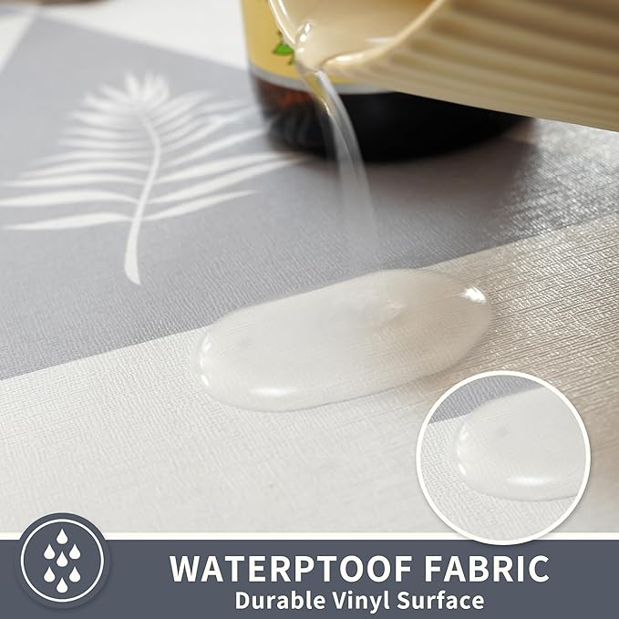 Rectangle Table Cloth,100% Waterproof Tablecloth Oil Proof Spill Proof Vinyl Table Cloth, Wipe Clean Plastic Table Cover for Dining, Camping, Indoor and Outdoor 54" x 84",Triangle