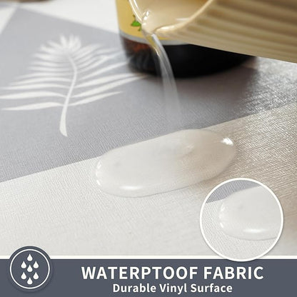Rectangle Table Cloth,100% Waterproof Tablecloth Oil Proof Spill Proof Vinyl Table Cloth, Wipe Clean Plastic Table Cover for Dining, Camping, Indoor and Outdoor 54" x 84",Triangle