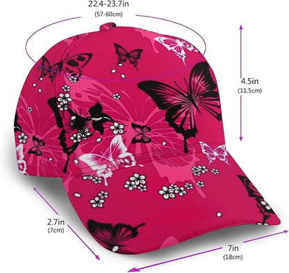 Pastel Cornflowers Floral Baseball Cap Dad Hats All-Over Print Fashion Accessory 100% Polyester Adjusts to Fit Most
