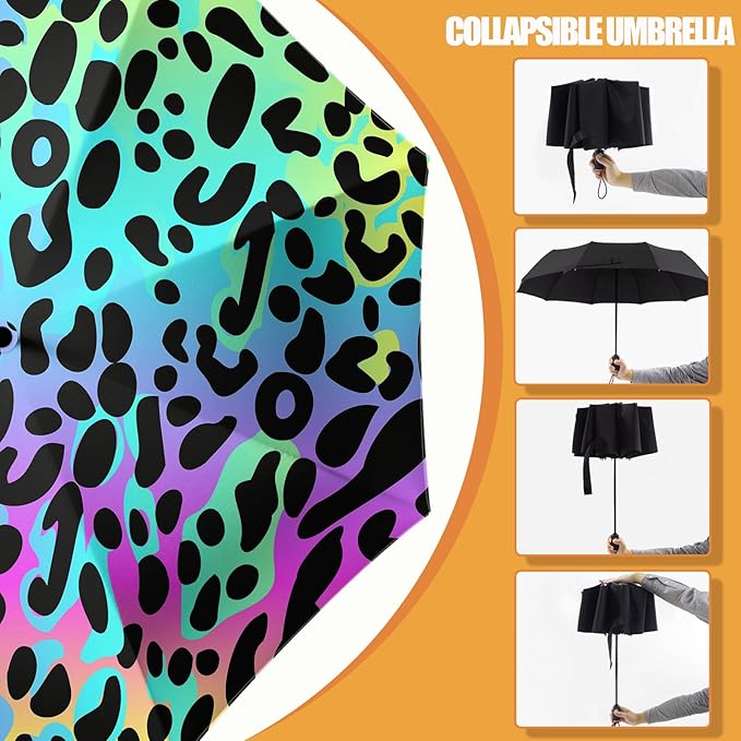 Small Compact Travel Automatic Folding Umbrella for Women, Portable Lightweight, Rain, Wind, UV Sun Shade