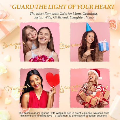 Gifts for Mom Grandma Christmas Birthday Preserved Flowers Roses with Heart Necklace Fresh Flowers for delivery Prime Eternal Forever Flower Box Xmas Gifts for Women Mother Her Wife from Daughter