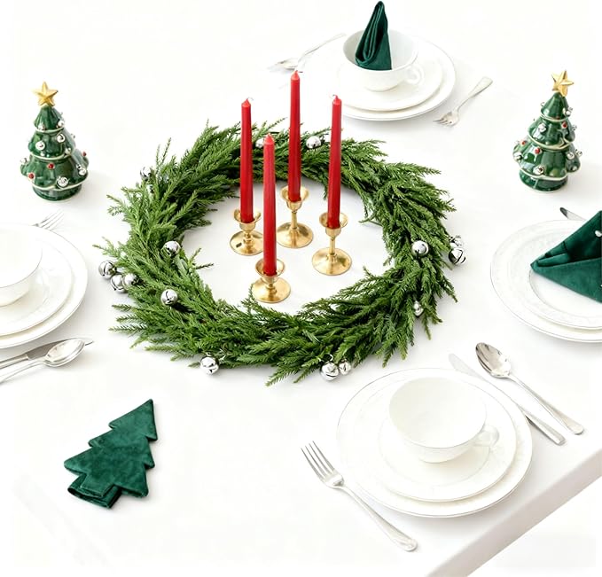 6FT Christmas Garland with Artificial Norfolk Pine - Christmas Decorations, Fall Decor, Mantle, Norfolk Greenery for Fireplace,Table,Window,Stairs,Mante,Holiday Indoor Outdoor Xmas Decor