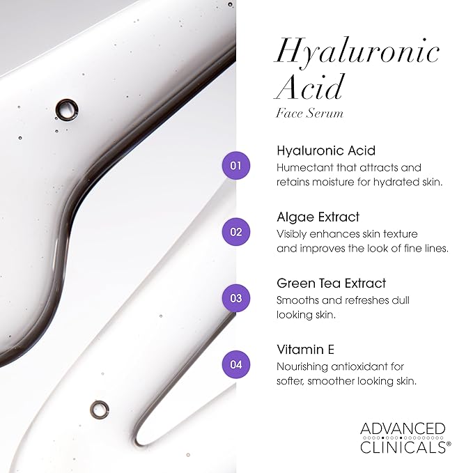 Advanced Clinicals 3 Pack Face Serum Essentials Set | Brightening Vitamin C, Firming Retinol, & Hydrating Hyaluronic Acid Serum Gift Box | Travel Size Gift For Women | Anti Aging Skin Care Products