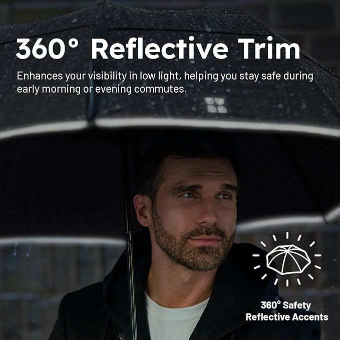 Weatherman - Folds of Honor - Premium Collapsible Travel Umbrella - Windproof, Compact, Easy Auto Open - Resists Up to 55 MPH Winds - Perfect for Celebrations (FOH Blue 2025)
