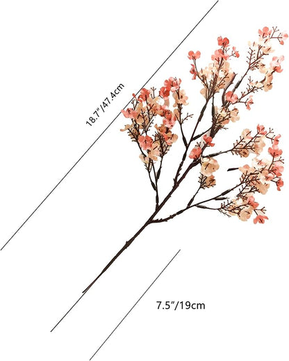 Mandy's Beige Brown Artificial Baby’s Breath European Flowers 6 Bundles Silk Gypsophila with Bendable Stems for Fall Thanksgiving & Christmas Centerpiece Wedding Decor and Table Arrangements