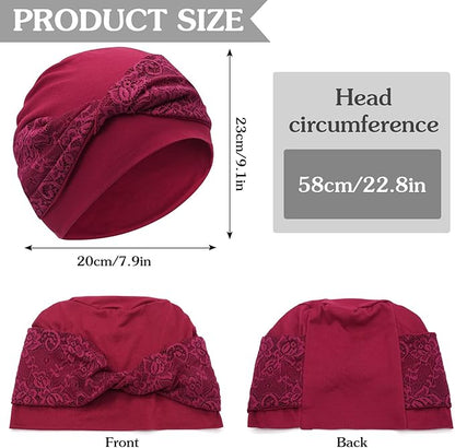 XYIYI Knot Chemo Headwear for Womens Cancer Patients, Stretchy Chemotherapy Headwraps Beanie Hats