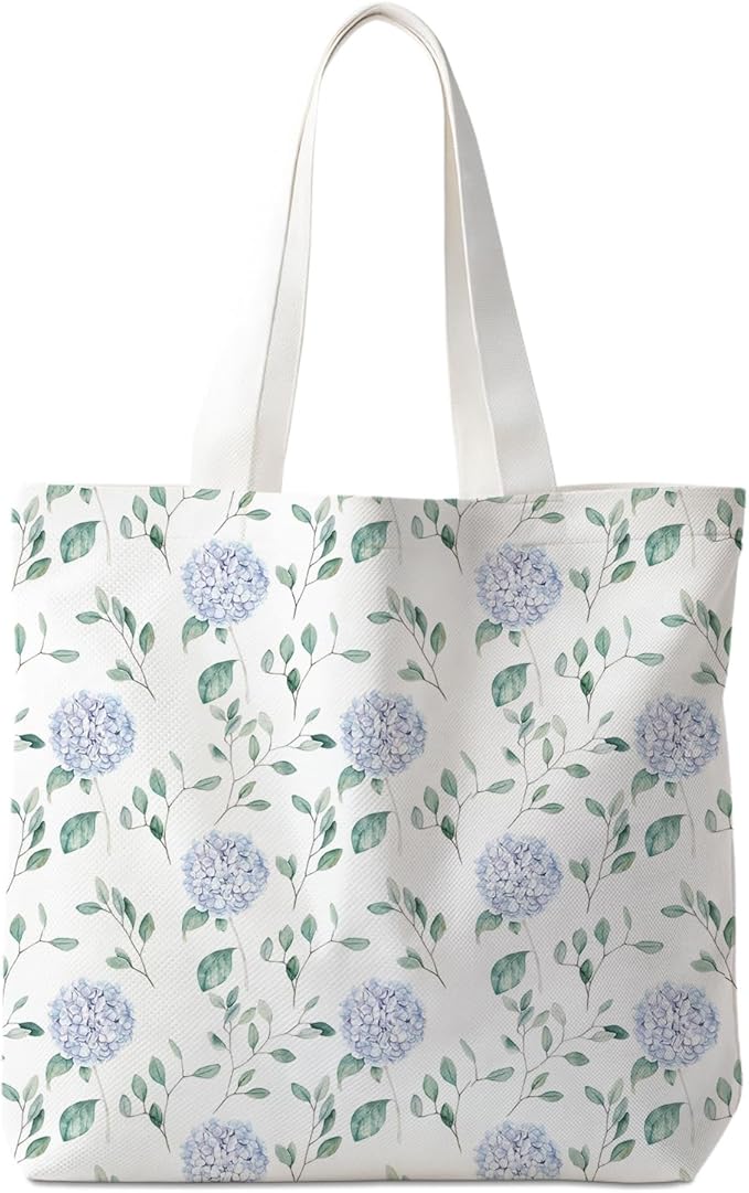 Flowers Tote Bag Gifts for Women, Canvas Aesthetic Reusable Grocery Bags Shopping Bags