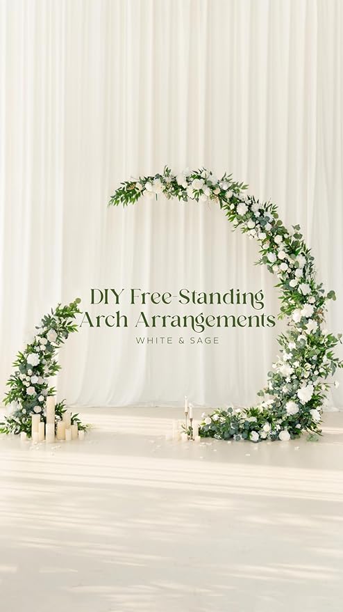 Ling's moment Flowers 16pcs White Blooming Peonies Artificial Flowers with Stem, Artificial Peony Flowers for DIY Wedding Decorations Centerpieces Bouquets Boutonnieres