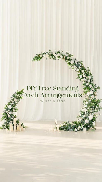 Ling's moment Flowers 16pcs White Blooming Peonies Artificial Flowers with Stem, Artificial Peony Flowers for DIY Wedding Decorations Centerpieces Bouquets Boutonnieres
