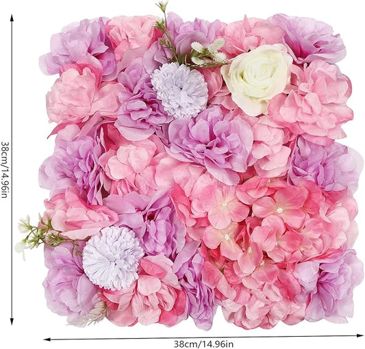 15"x 15" Artificial Flower Wall Panels,Flower Wall Mat Silk Flower Panels for Outdoor Garden Backyard Fence Fence Privacy Screen and Indoor Wall Decor(12Pcs White,Style 3)