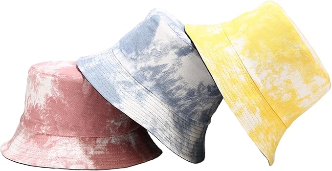 Flower Reversible Bucket Hat Cotton Summer Travel Beach Sun Hats Emboridery for Women Men