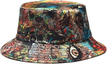 Quanhaigou Bucket Hat for Men Women,Packable Reversible Printed Sun Hats,Fisherman Outdoor Summer Travel Hiking Beach Caps