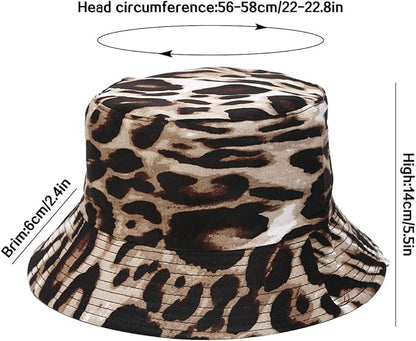 XYIYI Cute Bucket Hat Beach Fisherman Hats for Women, Reversible Double-Side-Wear