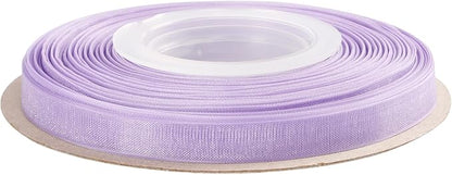 3/8 Inch Lt. Orchid Shimmer Sheer Organza Ribbon Sheer Chiffon Ribbon 50 Yards-Roll Multiple Colors Available for Gift Wrapping Wedding Events Christmas Décor