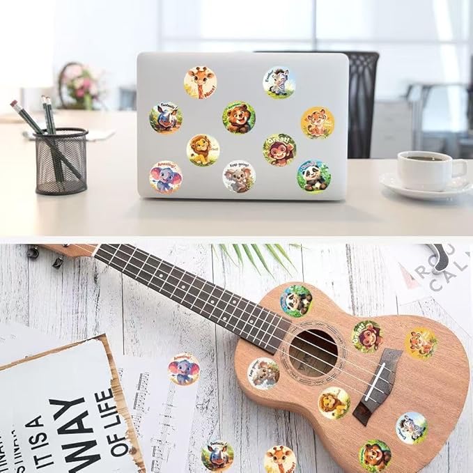 1000 Pcs Teacher Reward Animal Stickers for Kids Classroom Boys Girls School Students.2 Roll 1 Inch Good Job Stickers Gift for Birthday Party Favors.Teacher Must Haves Supplies Small Sticker