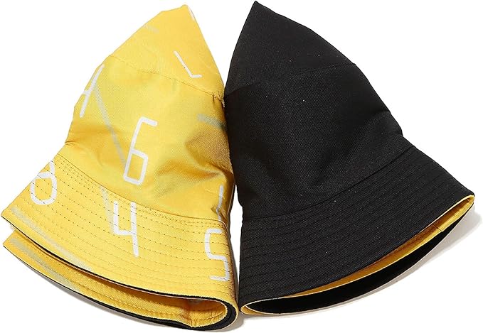 Mashiaoyi Unisex Print Double-Side-Wear Reversible Bucket Hat